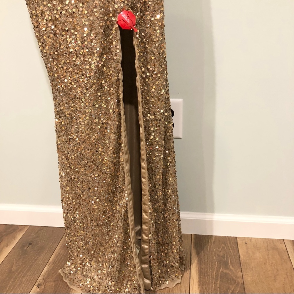 Mac Duggal Copper Sequin Formal Dress - Picture 2 of 12